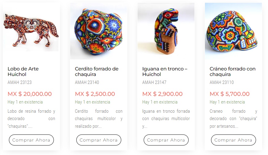 Artículos de huicholes en venta